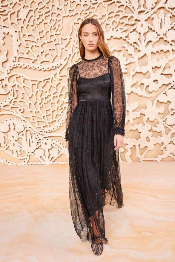 Josephine Gown Noir Women Ulla Johnson Dresses Josephine Gown Noir Women Ulla Johnson Dresses
