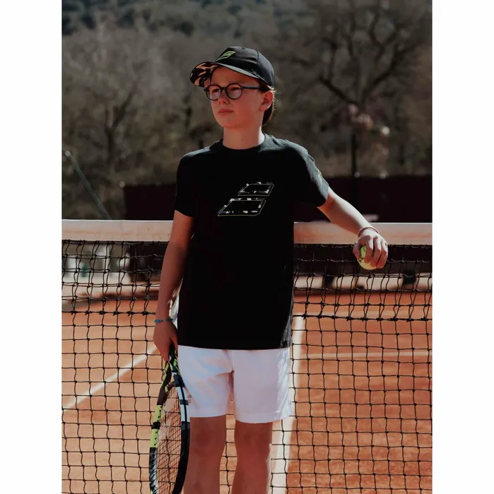 Juniors and Kids Tops Babolat Aero Cotton Tee Junior Black Marlyellow