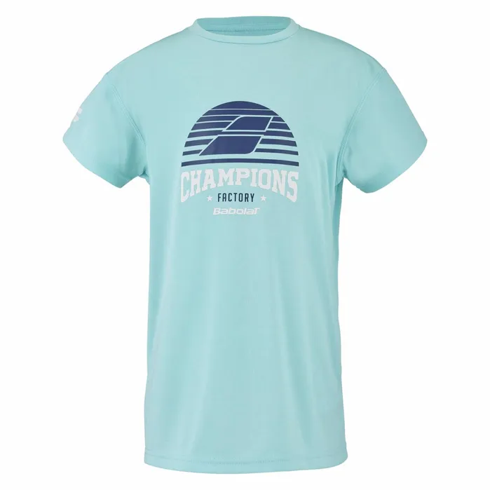 Juniors and Kids Tops Babolat Exercise Graphic Tee Boy Heather Blue