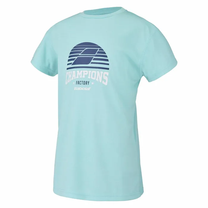 Juniors and Kids Tops Babolat Exercise Graphic Tee Boy Heather Blue