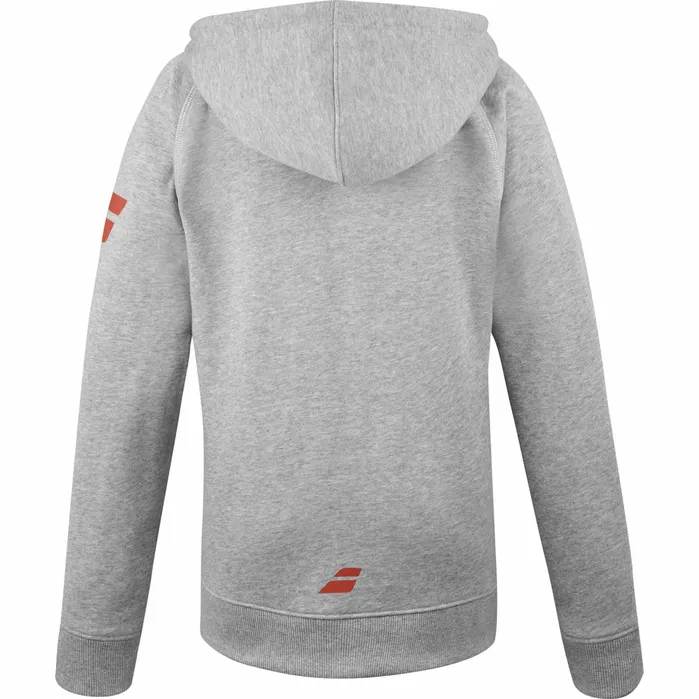 Juniors and Kids Tops Babolat Exercise Hood Jacket Junior Flecked Gray
