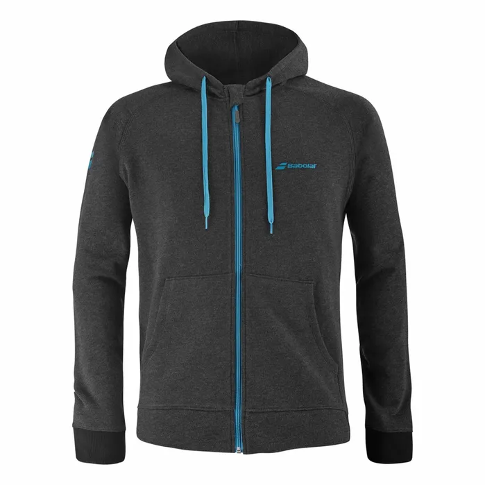 Juniors and Kids Tops Babolat Exercise Hood JacketBoy Heather Black
