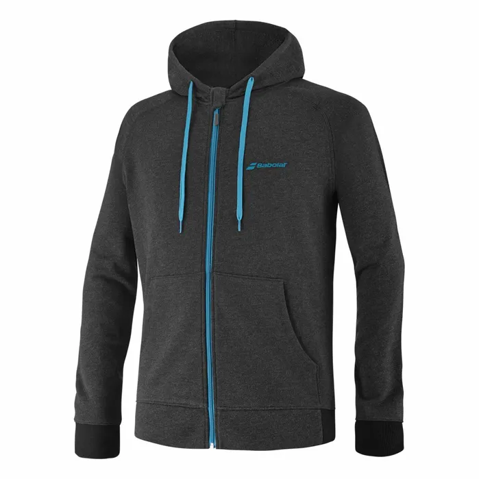 Juniors and Kids Tops Babolat Exercise Hood JacketBoy Heather Black