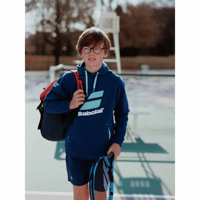 Juniors and Kids Tops Babolat Exercise Hood Sweat Junior Blue