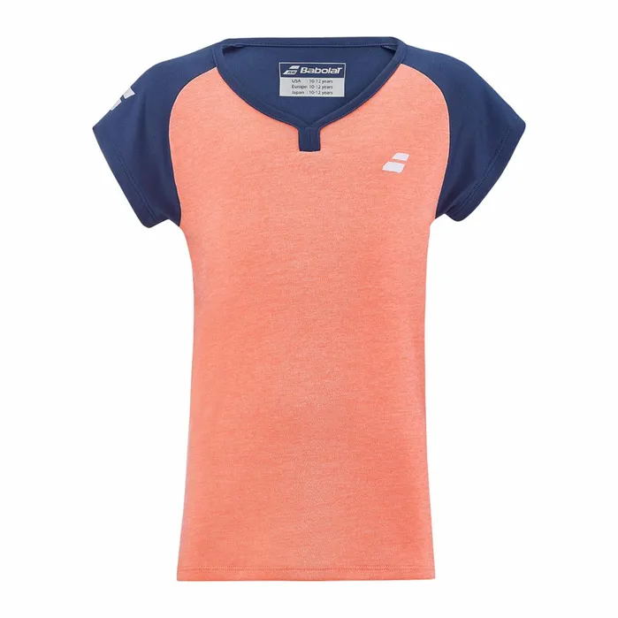 Juniors and Kids Tops Babolat Play Cap Sleeve Top Orangedark Blue