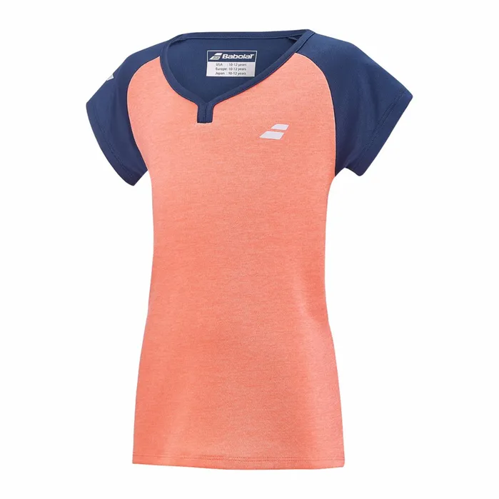 Juniors and Kids Tops Babolat Play Cap Sleeve Top Orangedark Blue