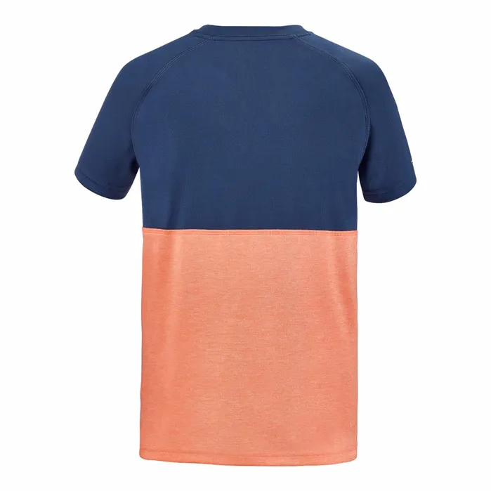 Juniors and Kids Tops Babolat Play Crew Neck Tee Orangedark Blue