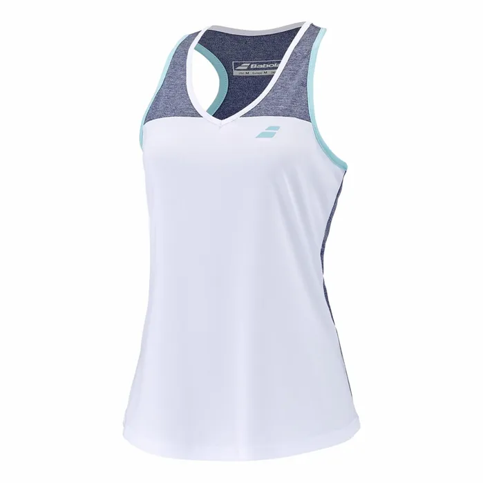 Juniors and Kids Tops Babolat Play Tank Top Whiteheather Blue