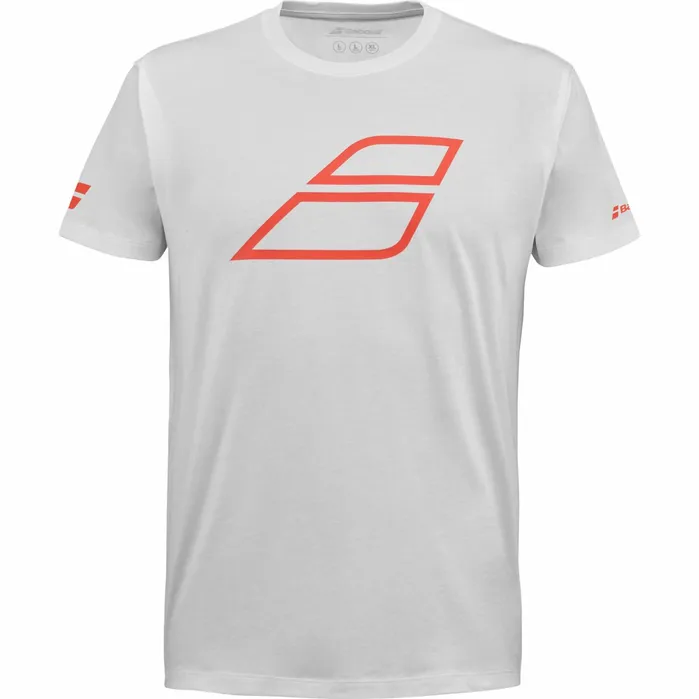 Juniors and Kids Tops Babolat Strike Cotton Tee Unisex White Red
