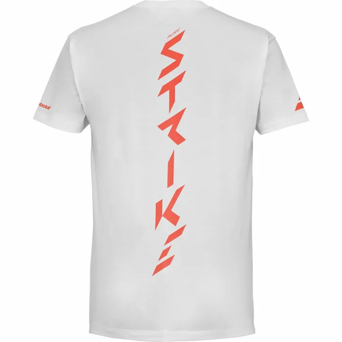 Juniors and Kids Tops Babolat Strike Cotton Tee Unisex White Red