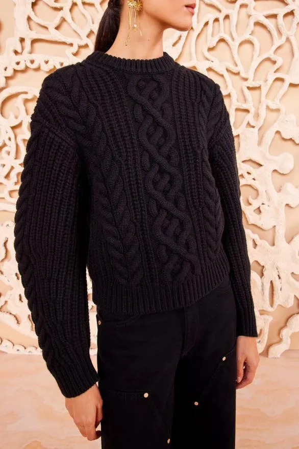 Juniper Pullover Noir Women Ulla Johnson Knits Juniper Pullover Noir Women Ulla Johnson Knits