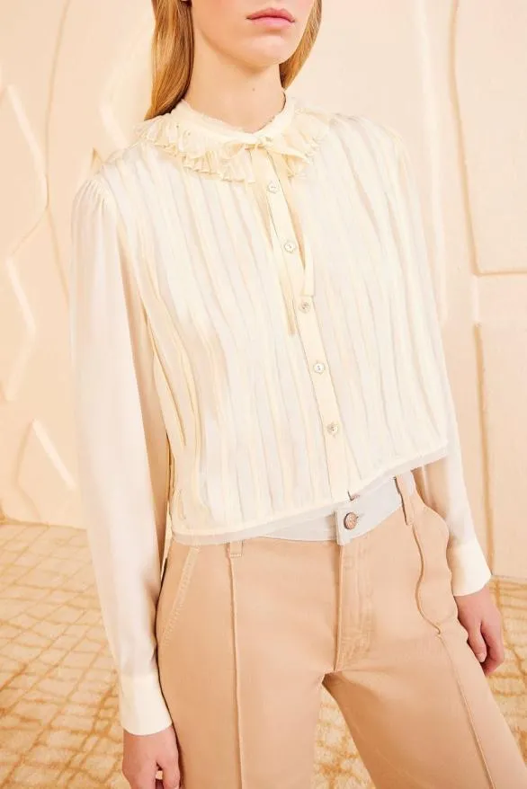 Karla Blouse Cowrie Women Ulla Johnson Tops Karla Blouse Cowrie Women Ulla Johnson Tops