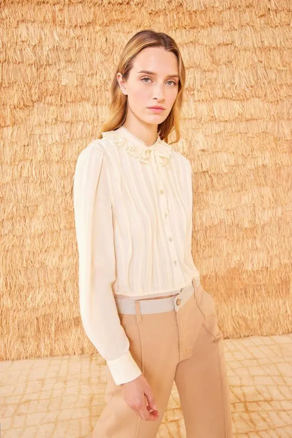 Karla Blouse Cowrie Women Ulla Johnson Tops Karla Blouse Cowrie Women Ulla Johnson Tops