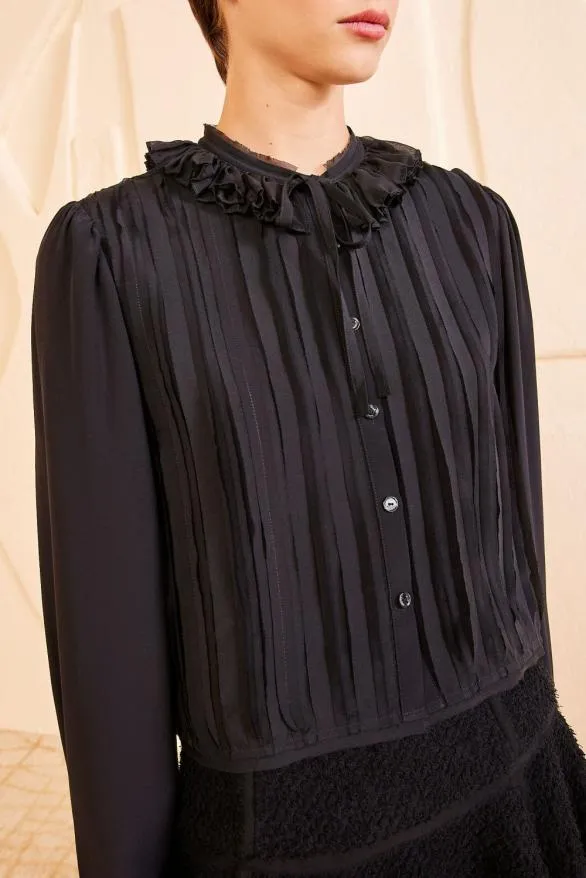 Karla Blouse Noir Women Ulla Johnson Tops Karla Blouse Noir Women Ulla Johnson Tops