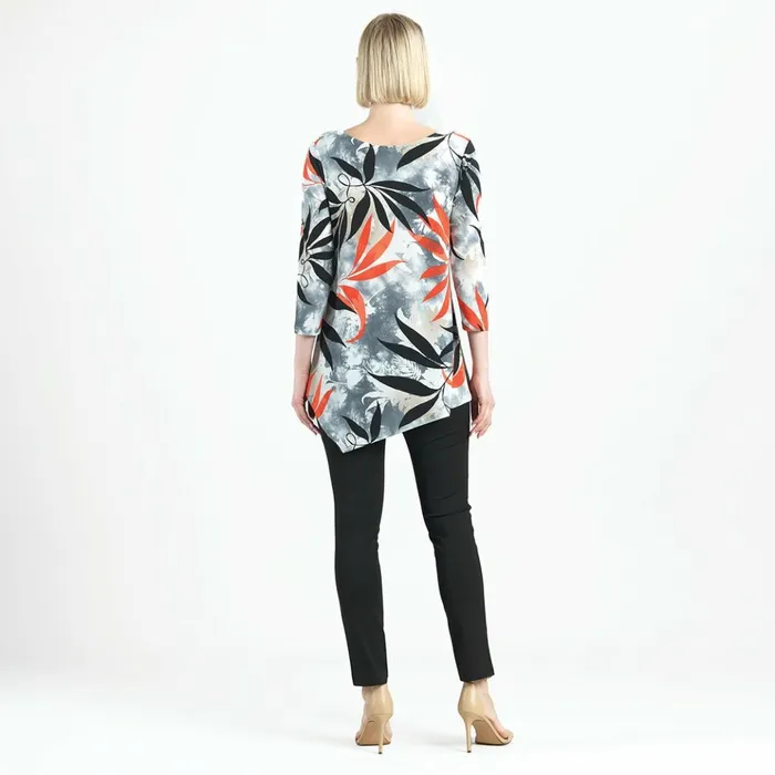 Kerchief Angle Hem Tunic 8211 Leaf Scatter 8211 Final Sale Women Clara Sunwoo Tops Tunics