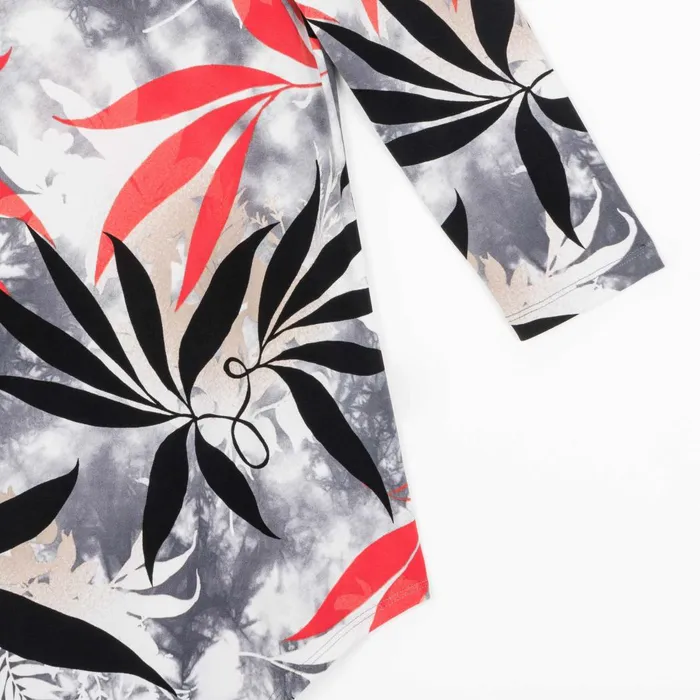 Kerchief Angle Hem Tunic 8211 Leaf Scatter 8211 Final Sale Women Clara Sunwoo Tops Tunics