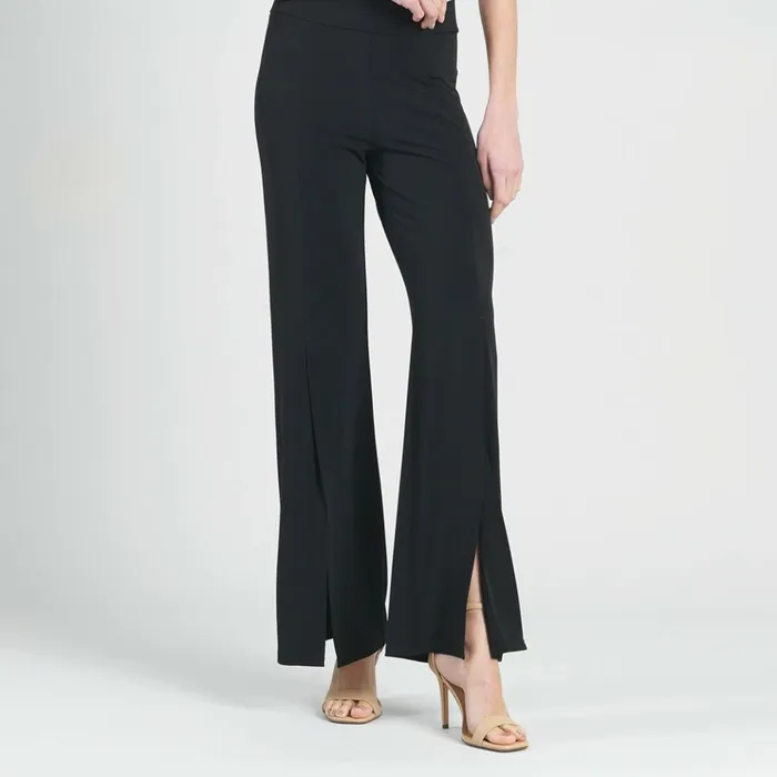 Kick Front High Slit Pant 8211 Black Women Clara Sunwoo Pants Skirts