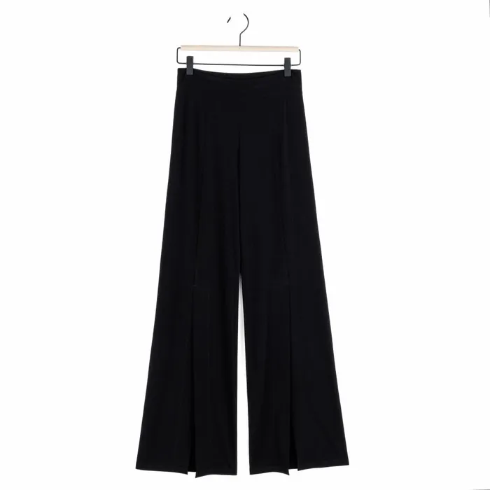 Kick Front High Slit Pant 8211 Black Women Clara Sunwoo Pants Skirts