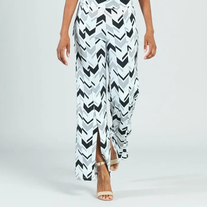Kick Front High Slit Pant 8211 Chevron Stripe 8211 Final Sale Women Clara Sunwoo Pants Skirts Kick Front High Slit Pant 8211 Chevron Stripe 8211 Final Sale Women Clara Sunwoo Pants Skirts