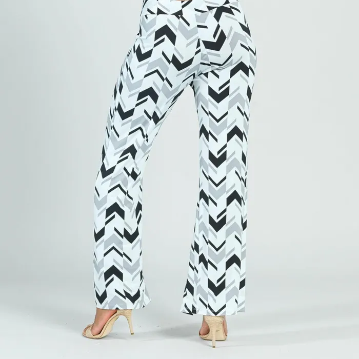 Kick Front High Slit Pant 8211 Chevron Stripe 8211 Final Sale Women Clara Sunwoo Pants Skirts
