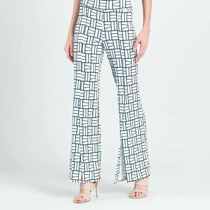 Kick Front High Slit Pant 8211 Geo Rectangle 8211 Final Sale Women Clara Sunwoo Pants Skirts Kick Front High Slit Pant 8211 Geo Rectangle 8211 Final Sale Women Clara Sunwoo Pants Skirts