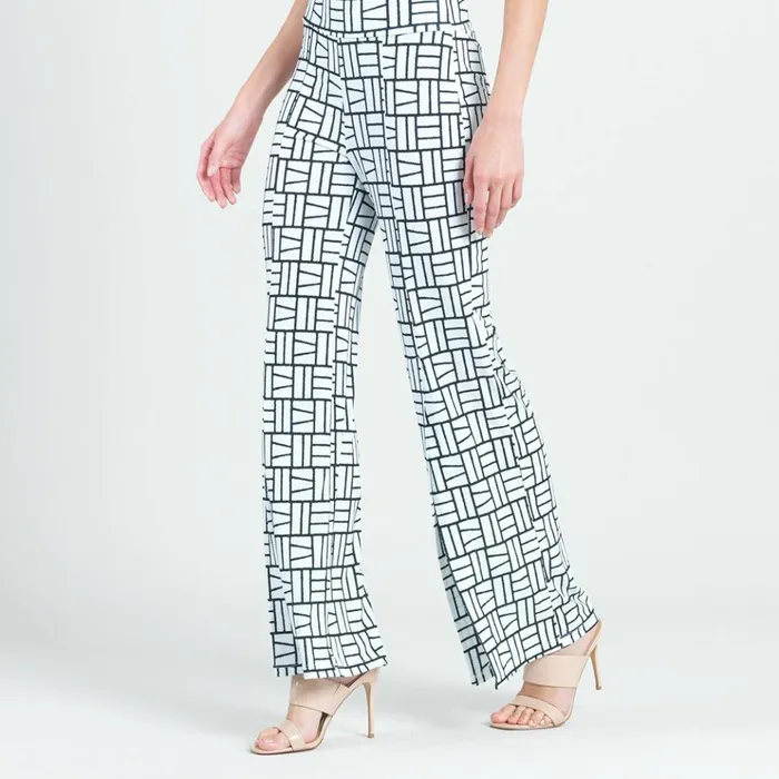 Kick Front High Slit Pant 8211 Geo Rectangle 8211 Final Sale Women Clara Sunwoo Pants Skirts