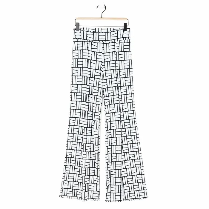 Kick Front High Slit Pant 8211 Geo Rectangle 8211 Final Sale Women Clara Sunwoo Pants Skirts