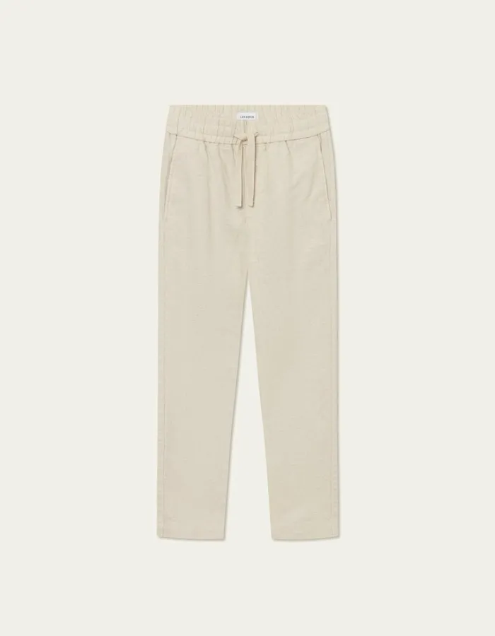Kids Les Deux Bottoms Patrick Linen Pants Kids 8211 Light Sand