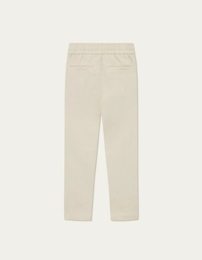 Kids Les Deux Bottoms Patrick Linen Pants Kids 8211 Light Sand