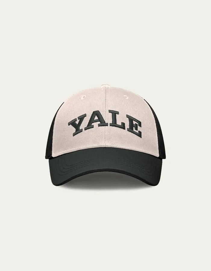 Kids Les Deux Caps Yale Two Colored Baseball Cap KIDS 8211 BlackIvory