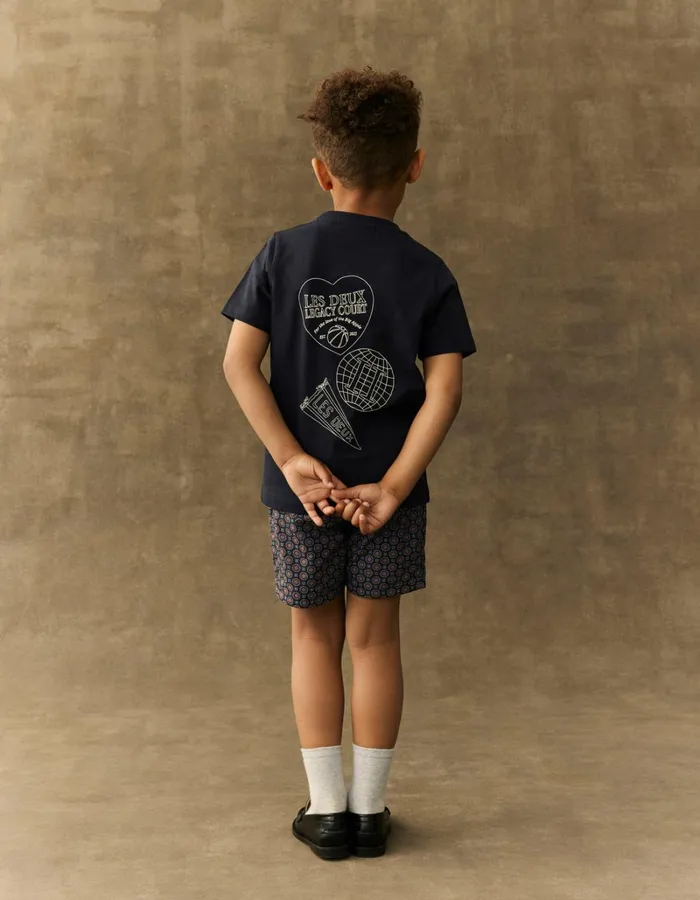 Kids Les Deux Tops Atlas TShirt Kids 8211 Dark Navy