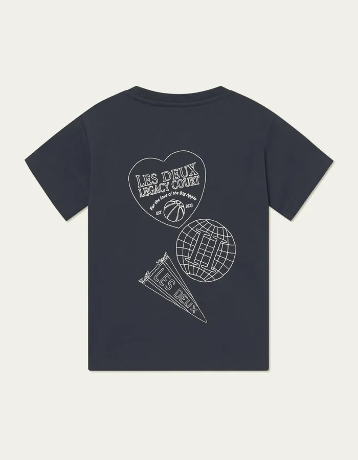 Kids Les Deux Tops Atlas TShirt Kids 8211 Dark Navy