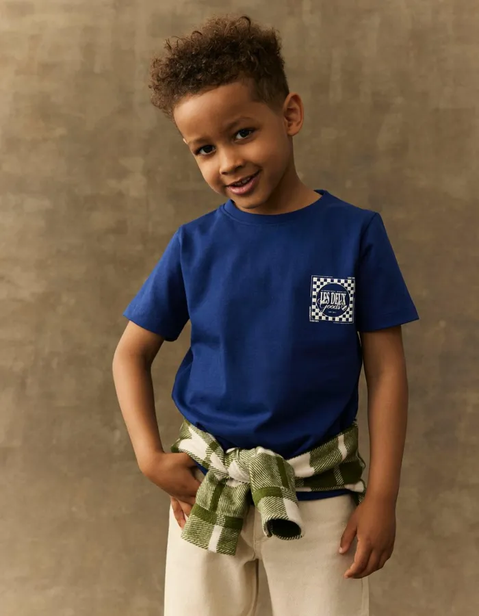 Kids Les Deux Tops Goods TShirt Kids 8211 BlueprintWhite