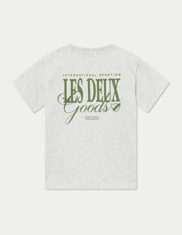Kids Les Deux Tops Goods TShirt Kids 8211 Snow MelangeChive Green