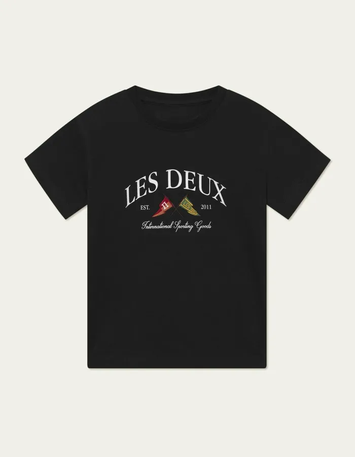 Kids Les Deux Tops Ivy League Tshirt Kids 8211 Black