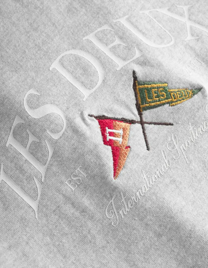 Kids Les Deux Tops Ivy League Tshirt Kids 8211 Snow Melange