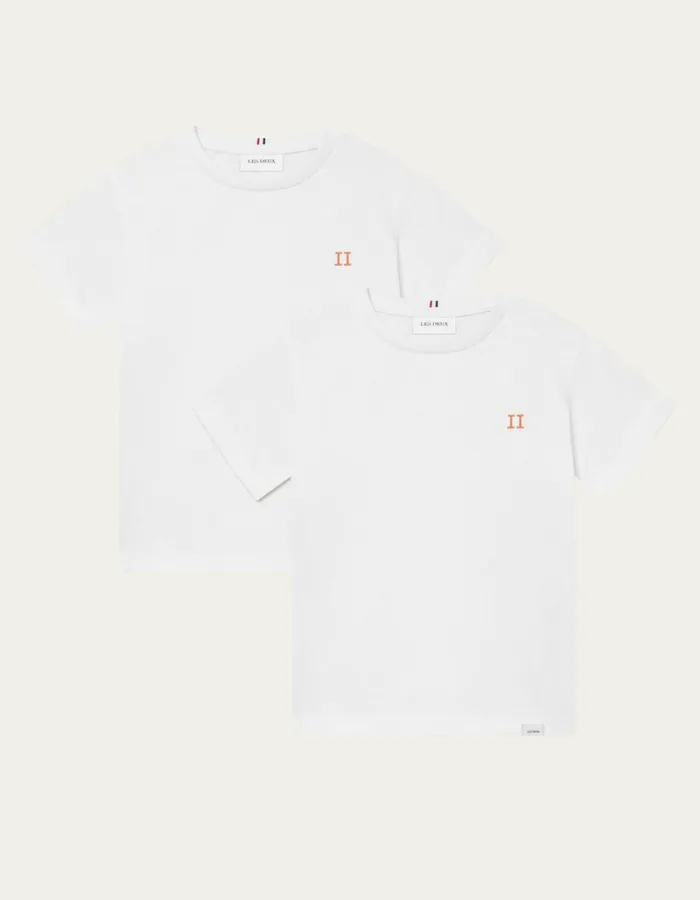 Kids Les Deux Tops Nrregaard TShirt Kids 8211 2PACK 8211 White