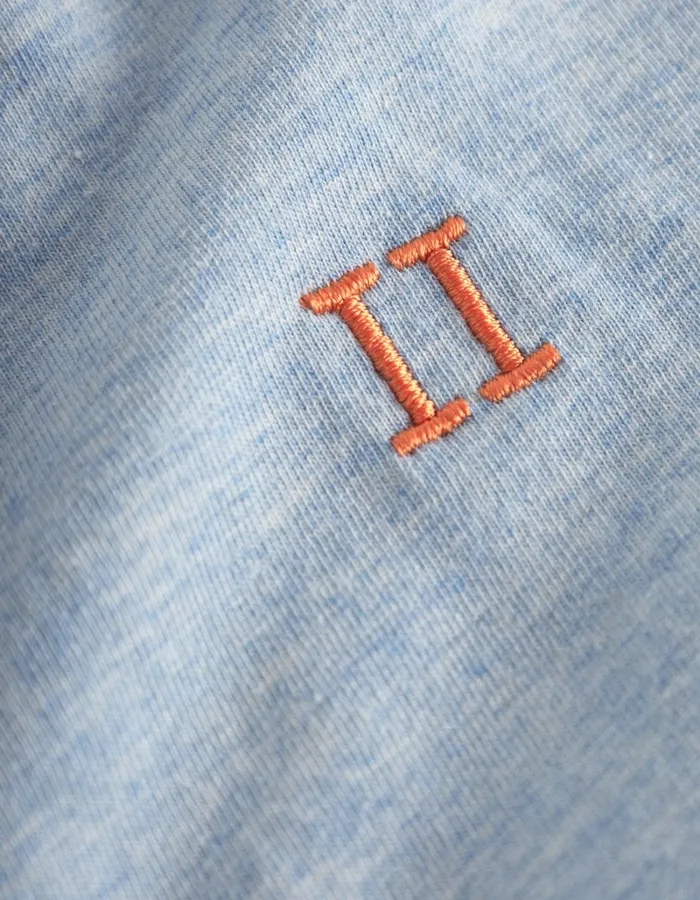 Kids Les Deux Tops Nrregaard TShirt Kids 8211 Seasonal 8211 Xenon Blue MelangeOrange