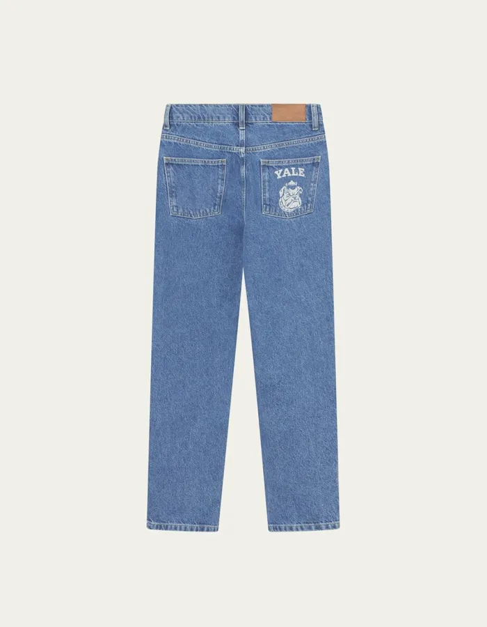 Kids Les Deux Yale Roi Yale Bulldog Denim Pants KIDS 8211 Medium Indigo Wash