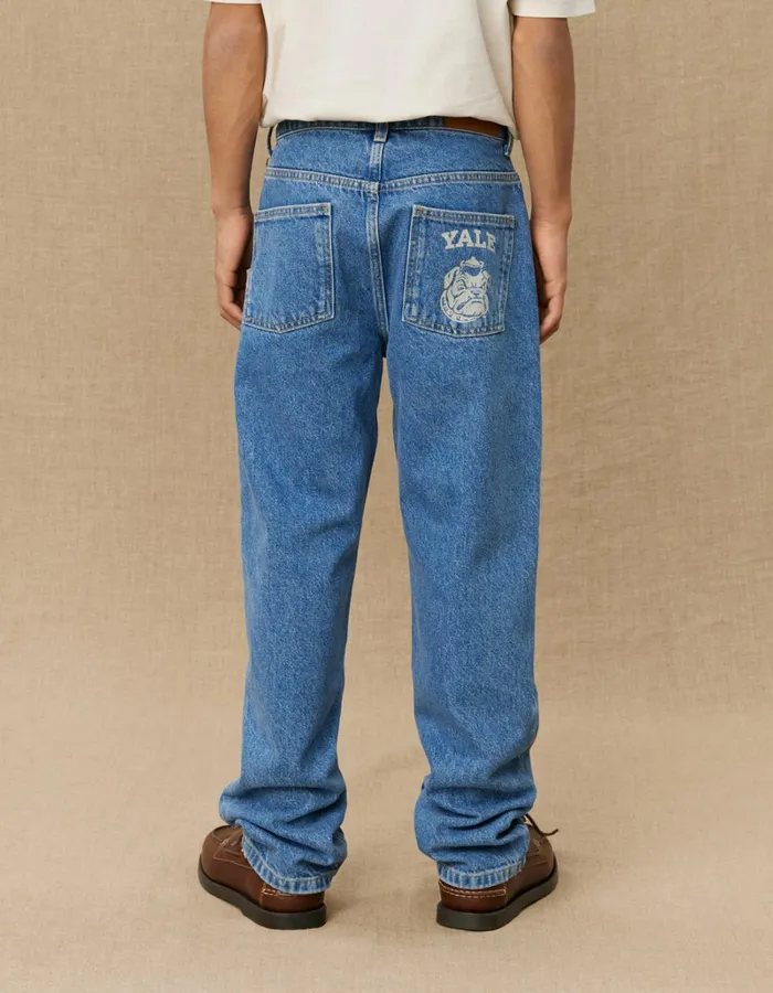 Kids Les Deux Yale Roi Yale Bulldog Denim Pants KIDS 8211 Medium Indigo Wash