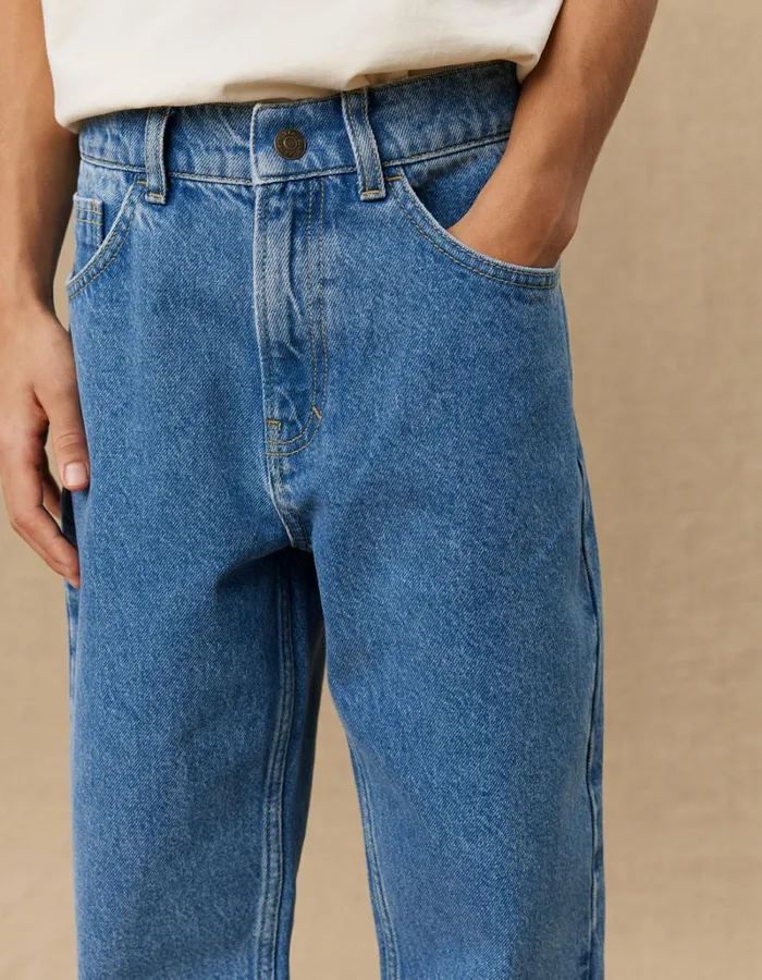 Kids Les Deux Yale Roi Yale Bulldog Denim Pants KIDS 8211 Medium Indigo Wash