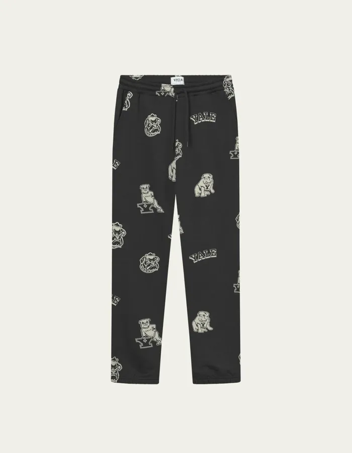 Kids Les Deux Yale Yale AOP Logo Sweatpants KIDS 8211 BlackIvory