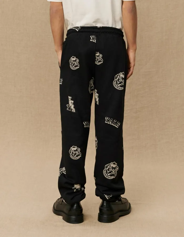 Kids Les Deux Yale Yale AOP Logo Sweatpants KIDS 8211 BlackIvory
