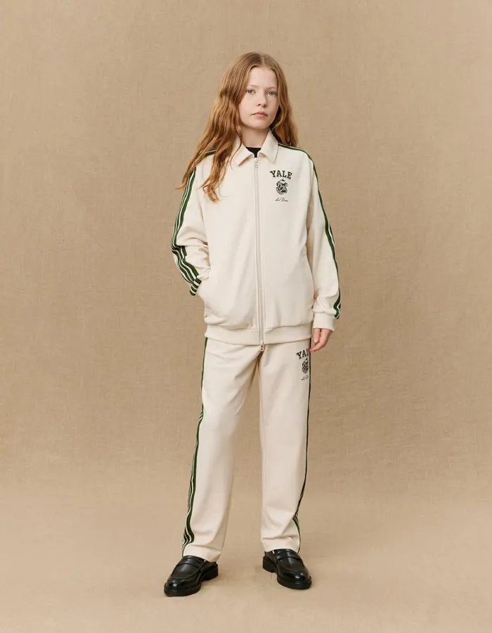 Kids Les Deux Yale Yale Bulldog Track Jacket KIDS 8211 IvoryDuffel Bag Green