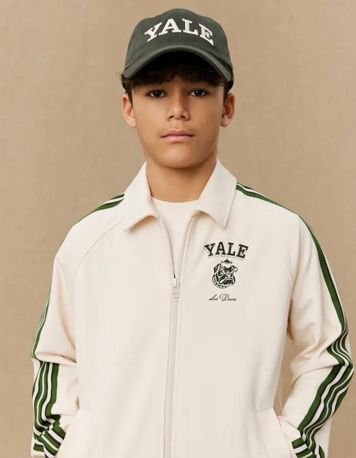 Kids Les Deux Yale Yale Bulldog Track Jacket KIDS 8211 IvoryDuffel Bag Green