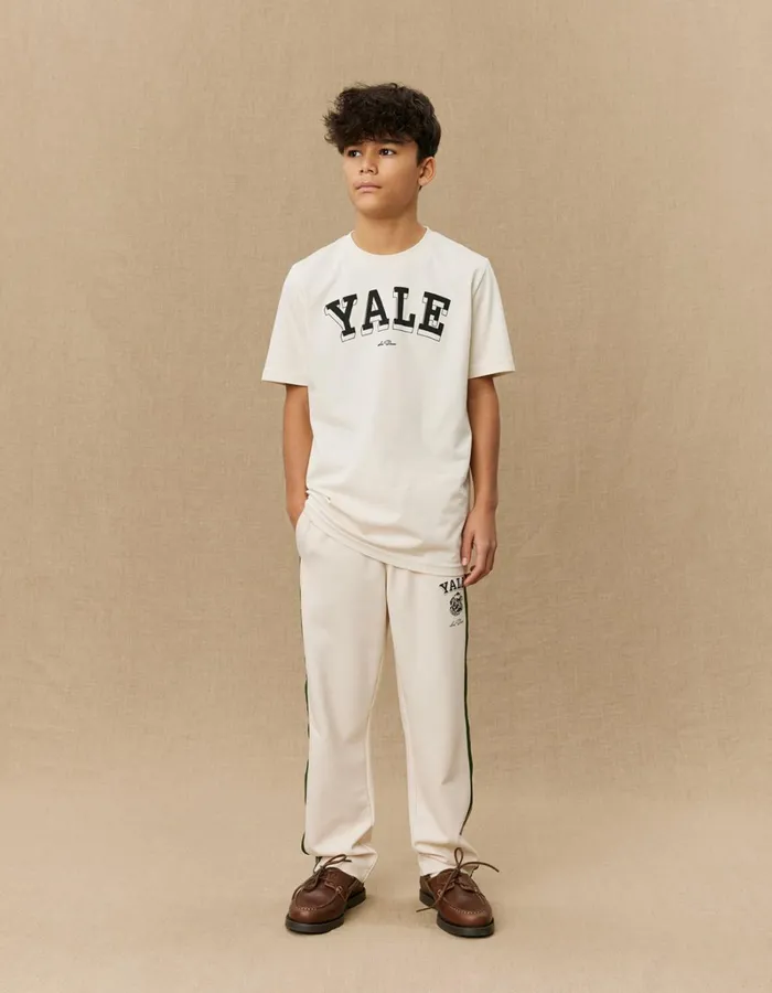 Kids Les Deux Yale Yale College TShirt KIDS 8211 IvoryBlack