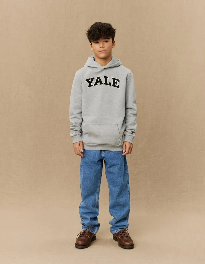 Kids Les Deux Yale Yale Hoodie KIDS 8211 Light Grey MelangeBlack