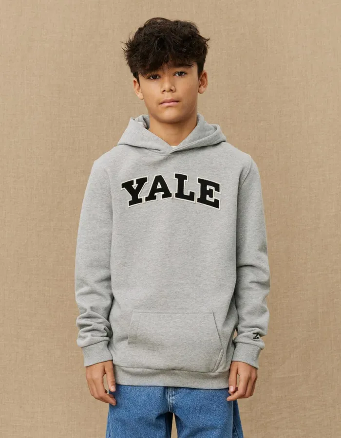 Kids Les Deux Yale Yale Hoodie KIDS 8211 Light Grey MelangeBlack
