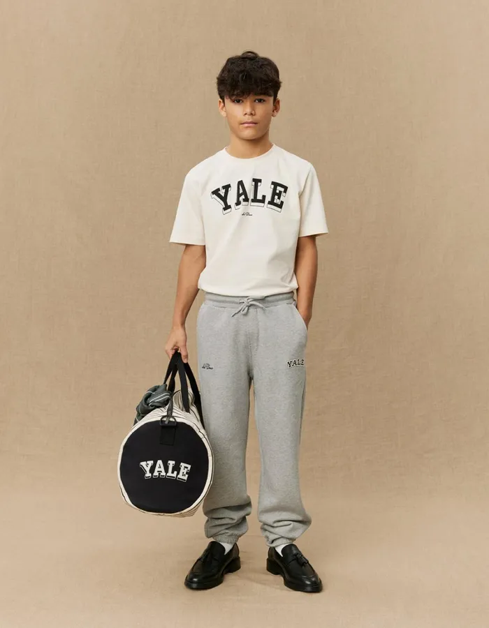Kids Les Deux Yale Yale Sweatpants KIDS 8211 Light Grey MelangeBlack