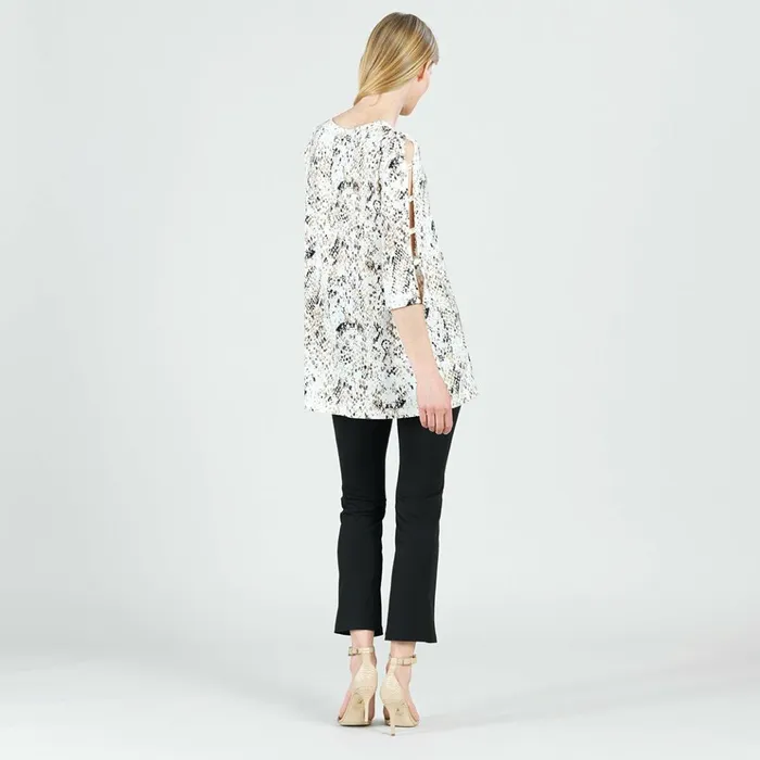 Ladder Sleeve Tunic 8211 Python 8211 Final Sale Women Clara Sunwoo Tops Tunics